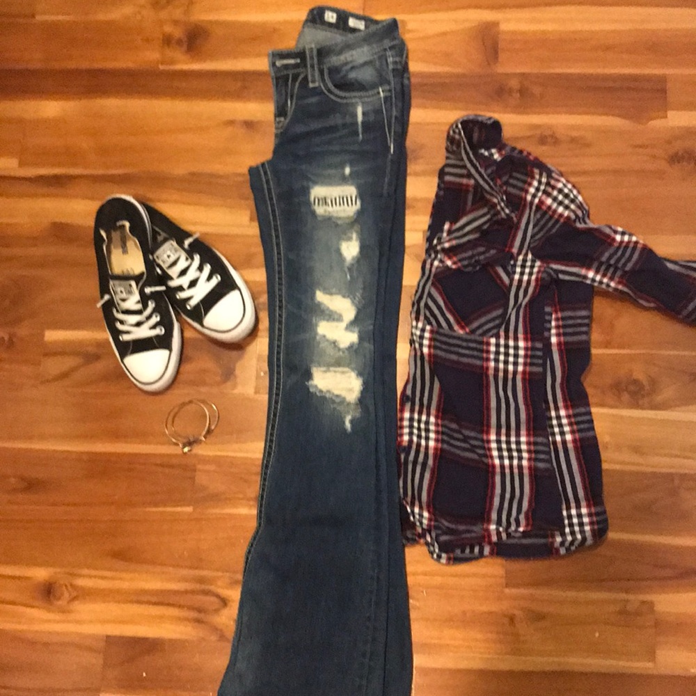 Miss Me Jeans girls size 14 Distressed Boot